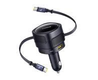 Ładowarka do smartfonów Baseus Ładowarka samochodowa 90W 2 x kabel USB-C + USB-A + USB-C